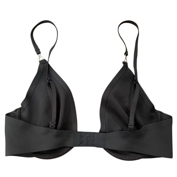 Free People Womens Ari Scuba Underwire Bra Neo 32C Black Minimalist OB975193 - Picture 2 of 7